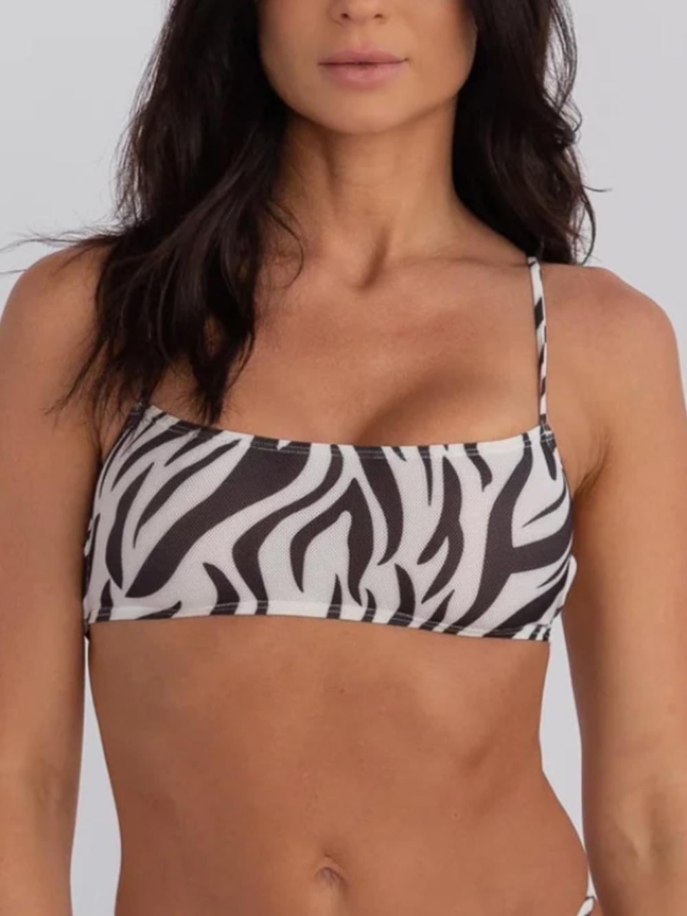 True Tone Zebra Jane Black & White Bikini Top